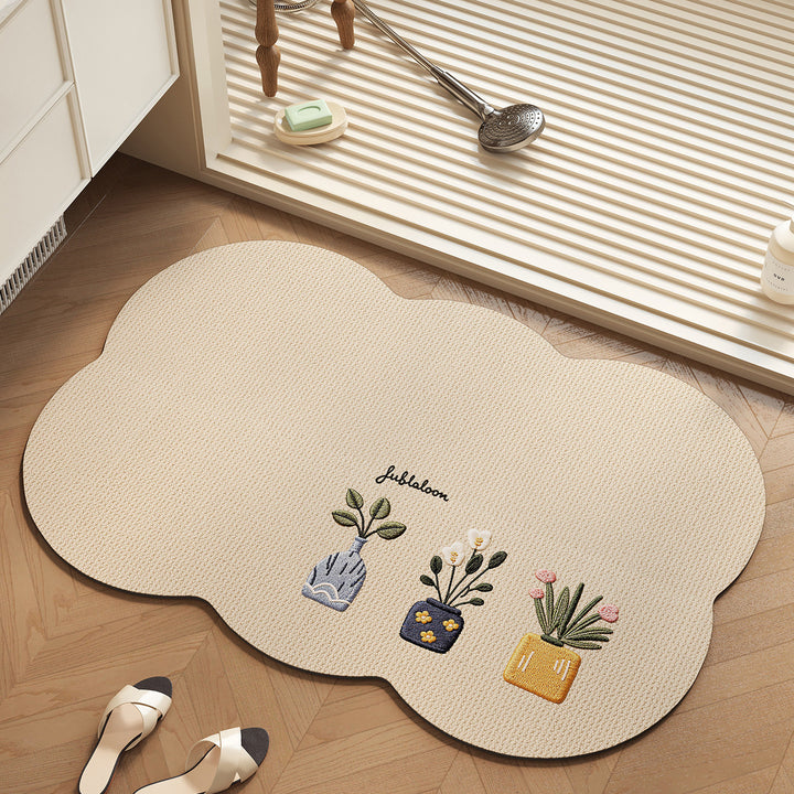 Decorative Cloud-Shaped Bath Mat