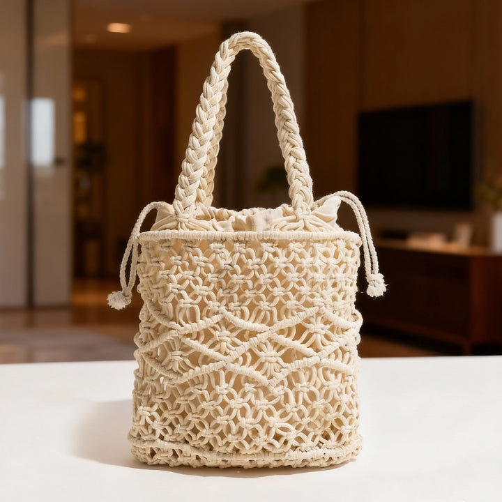 Hand-knotted macrame shopping bag Kalsten