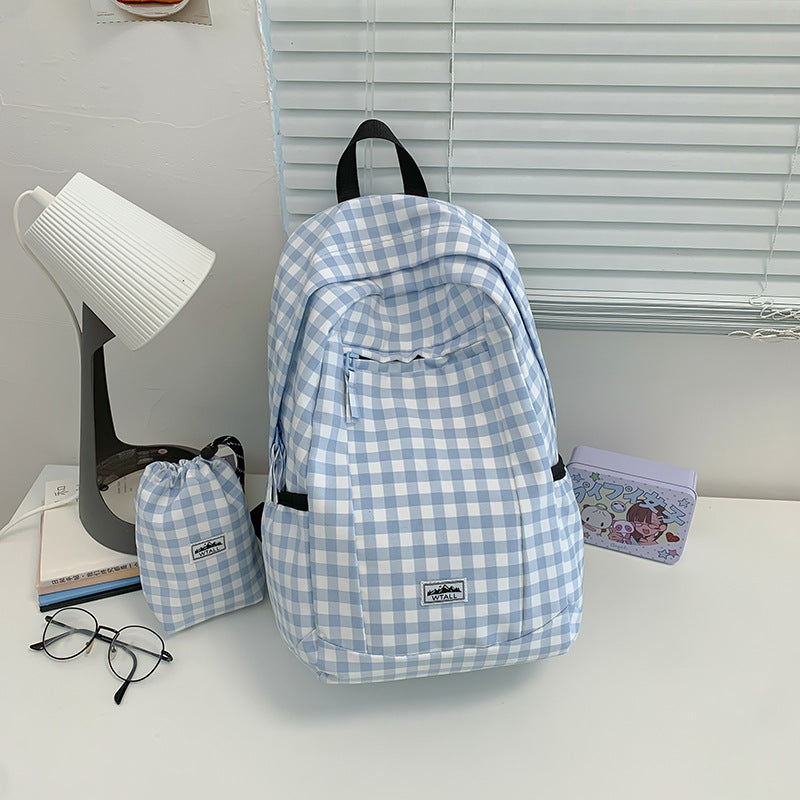 Stylish Checkered Backpack Kalsten