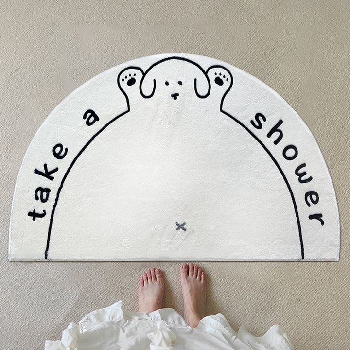 Artistic Shower-Themed Bath Mat