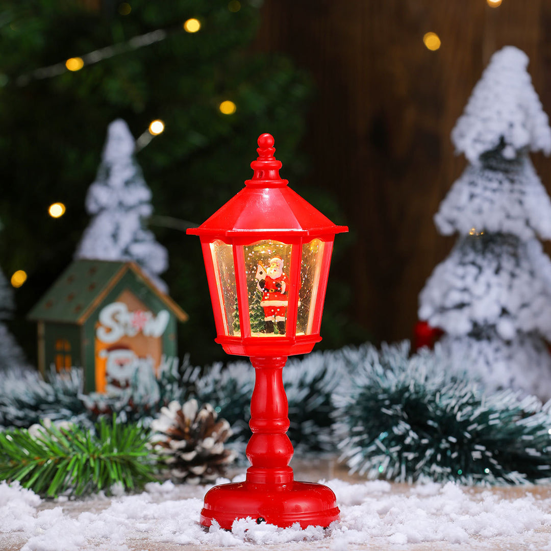 LED Decorative Lantern with Santa Figurine Kalsten