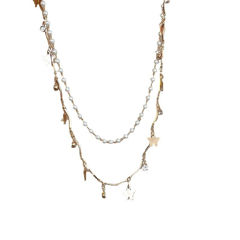 Layered Opal and Pearl Necklace Kalsten