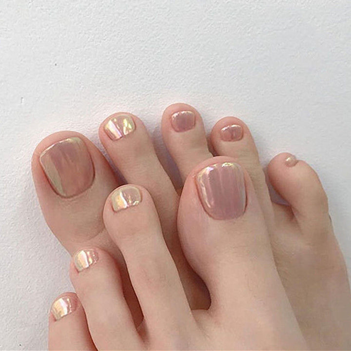 Glossy Press-On Toe Nail Set Kalsten