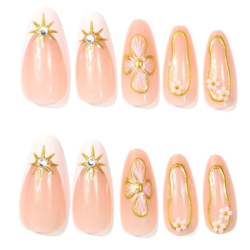 Elegant Floral Design Nail Enhancements Kalsten