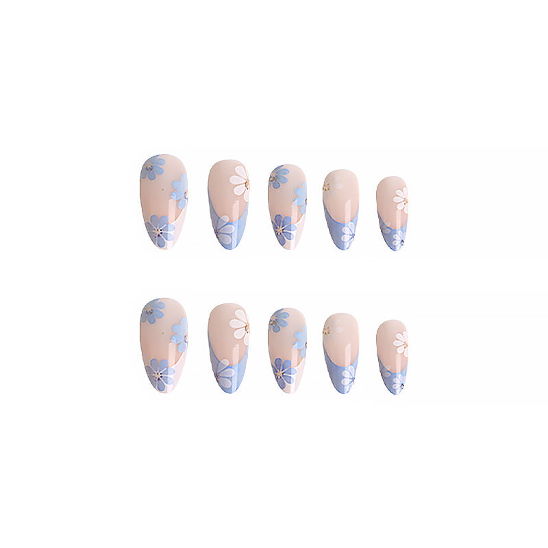 Artistic acrylic nails with flower design Kalsten