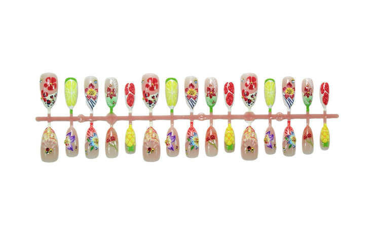 Nail art set with tropical fruit motifs Kalsten