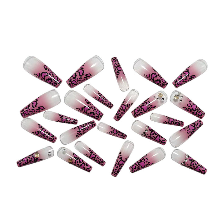 Glamorous artificial nails in leopard design Kalsten