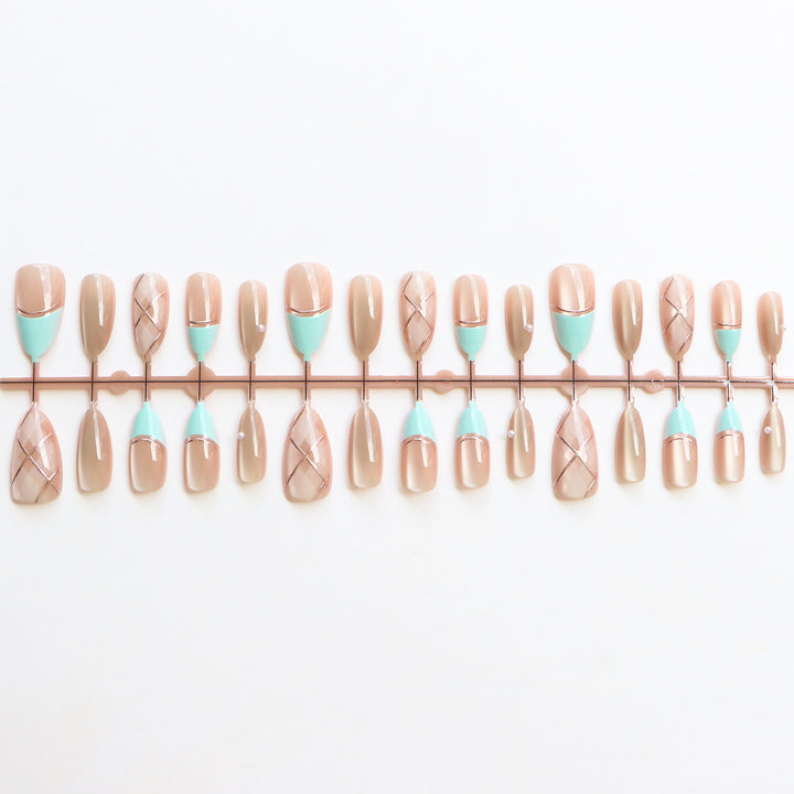 Elegant Artistic Press-On Nail Set Kalsten