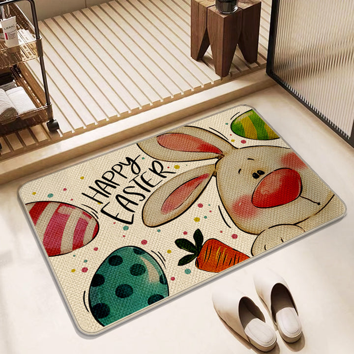 Colorful Paw Print Bath Mat