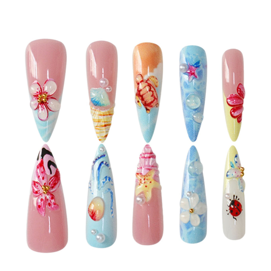 Artistic Ocean-Inspired Nail Art Enhancements Kalsten