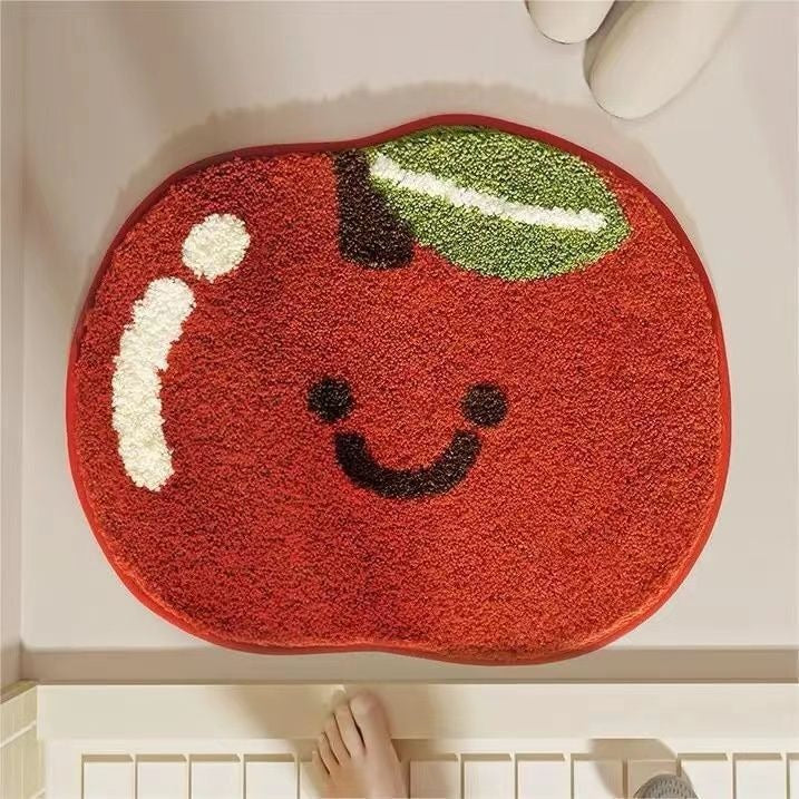 Plush Lemon Shaped  Bath Mat