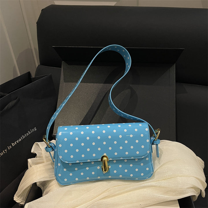 Polka Dot Patent Leather Crossbody Bag