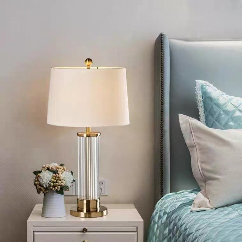 Elegant Crystal-Accented Table Lamp