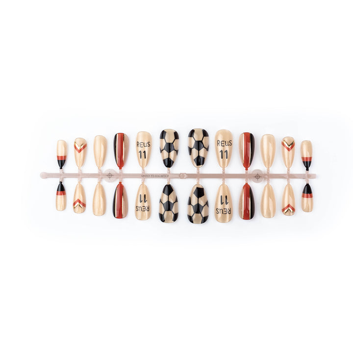 Sports-Themed Press-On Nail Art Set