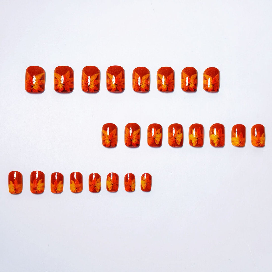 Autumn Leaf Pattern Nail Art Kalsten