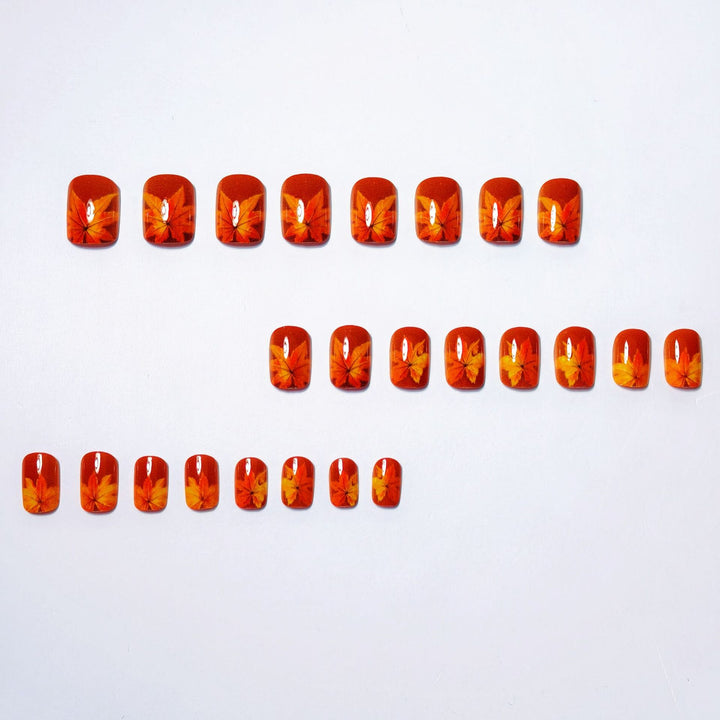 Autumn Leaf Pattern Nail Art Kalsten