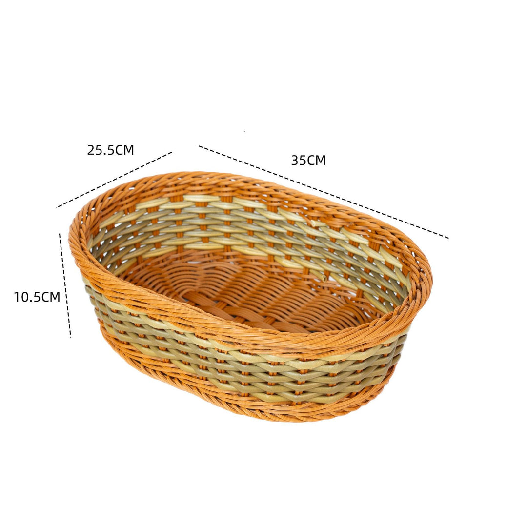 Women's Oval Willow Basket Set with Handwoven Details Kalsten