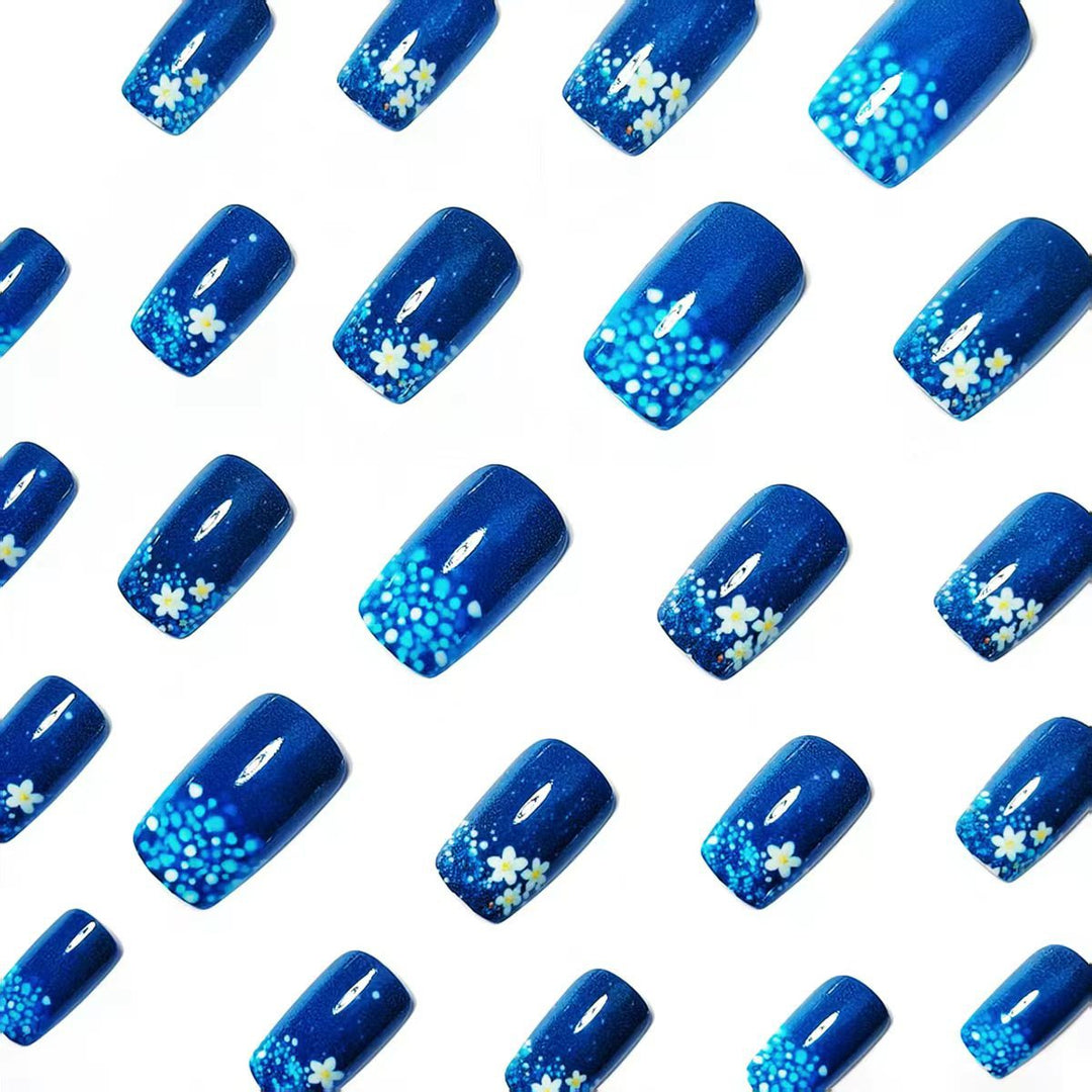 Artificial nails with glittering flower design Kalsten