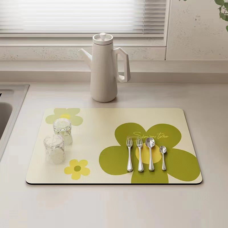 Floral Design Kitchen Mat