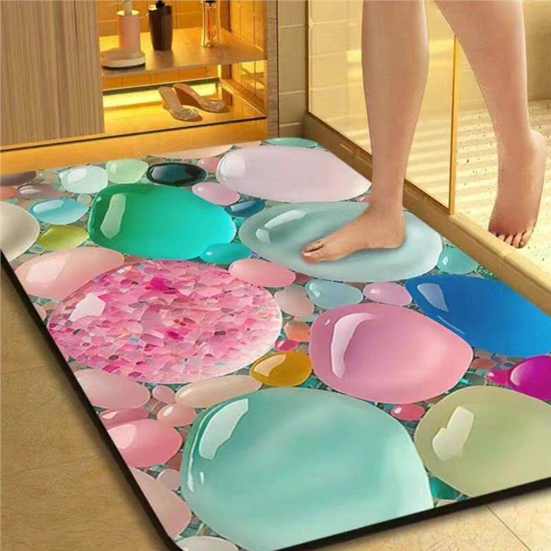 Natural Stone Patterned Bath Mat Kalsten