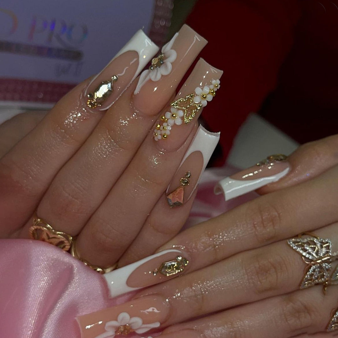 Elegant Decorative Press-On Nail Art Kit kalsten