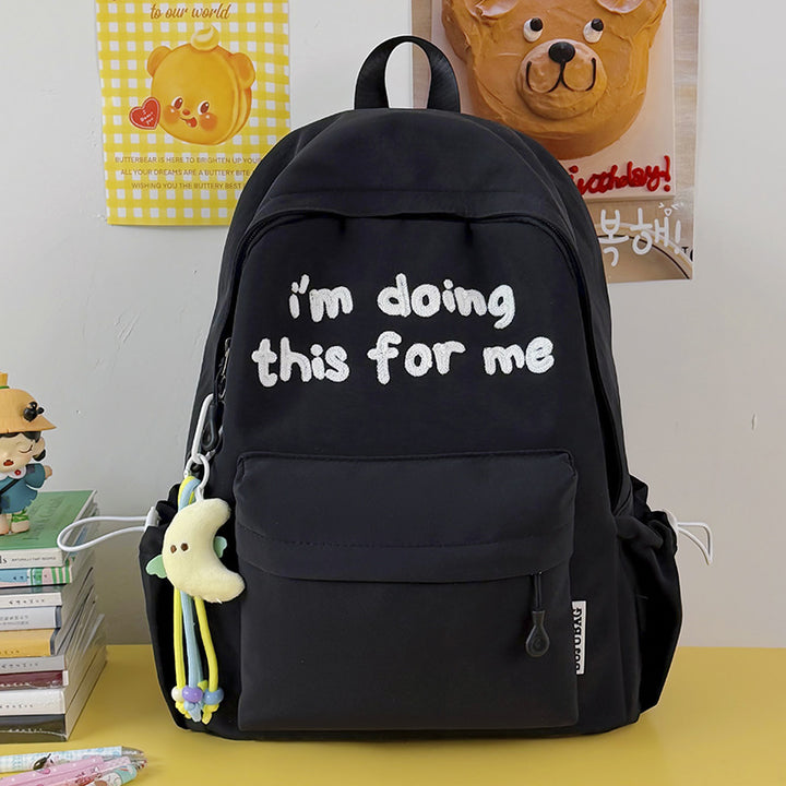 Embroidered Motivational Casual Backpack Kalsten