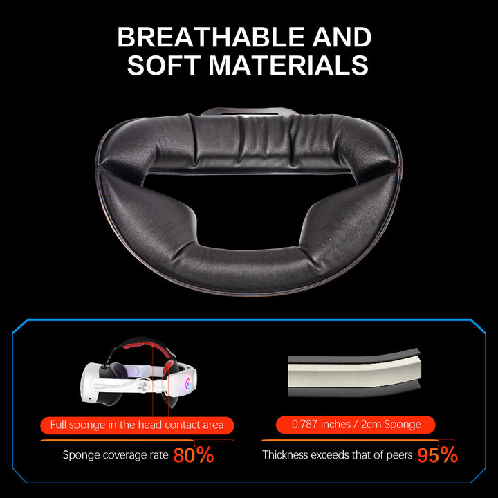 VR-Headset with Adjustable Wearing Comfort and Rgb Led Lighting Kalsten