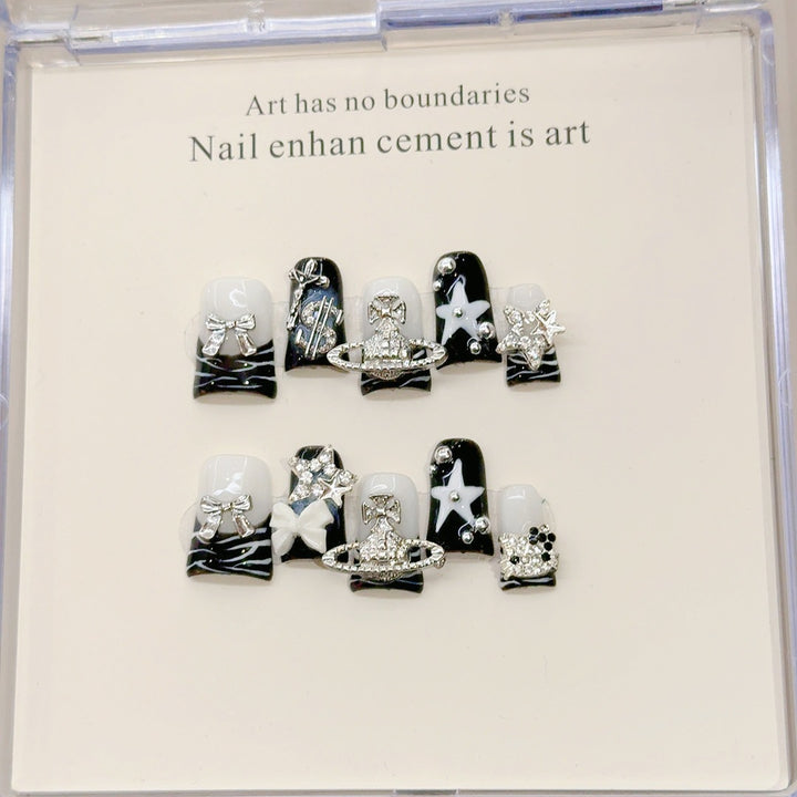 Decorative Rhinestone-Encrusted Nail Art Set