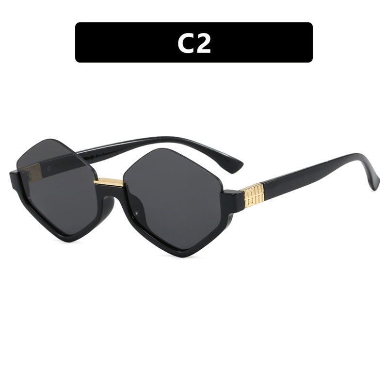 Women's fashionable sunglasses with trendy hexagonal frame and protective lenses Kalsten