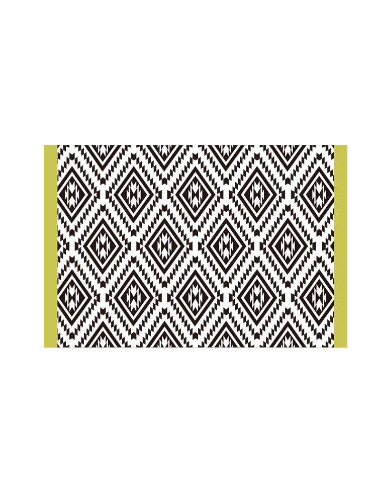Washable tablecloth with circular retro print and PVC coating