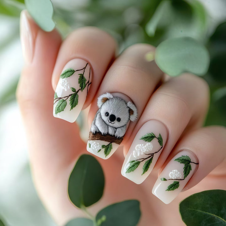 Creative panda design artificial nails Kalsten