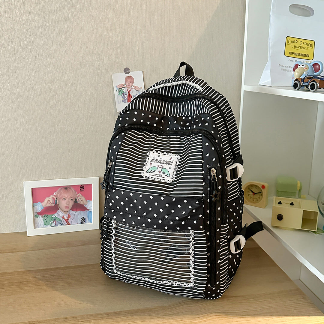 Cute Star-Patterned School Backpack Kalsten
