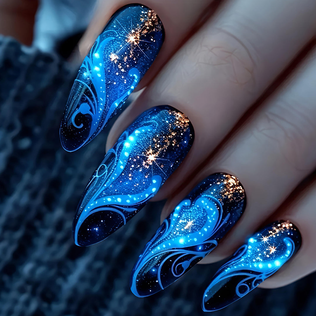 Celestial Swirl Nail Art Kalsten