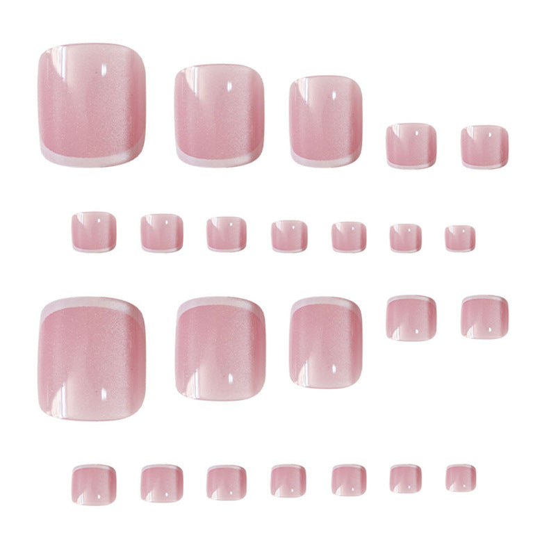 Elegant French Tip Press-On Toenails Kalsten