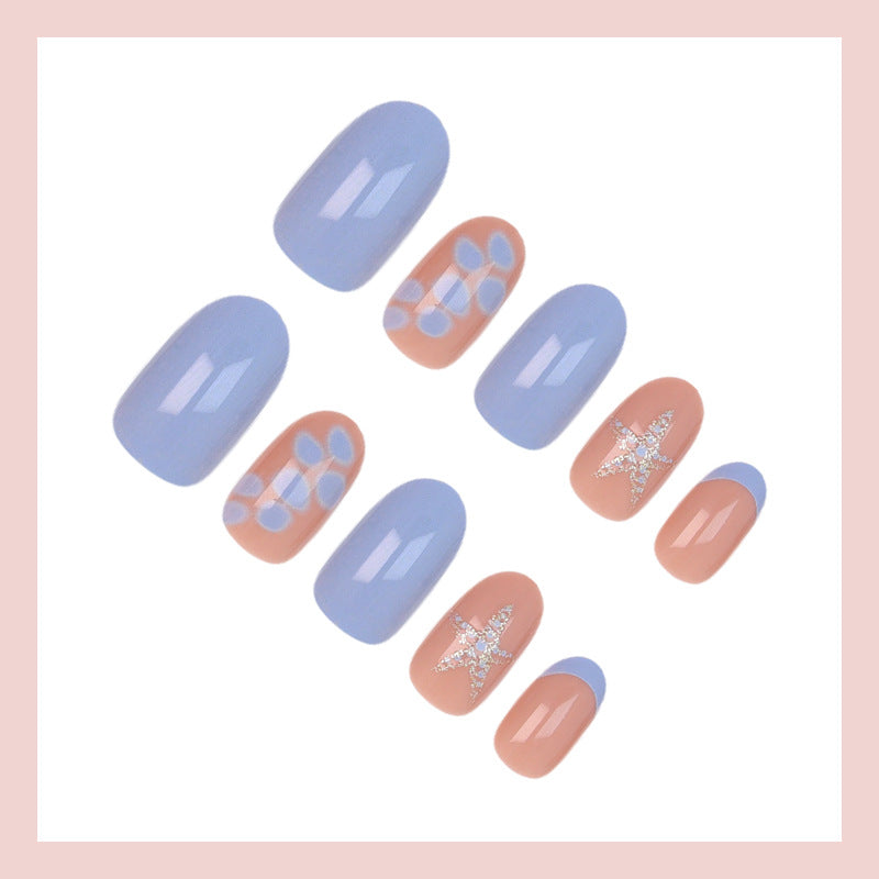 Artificial nail set with elegant patterns and glitter accents Kalsten
