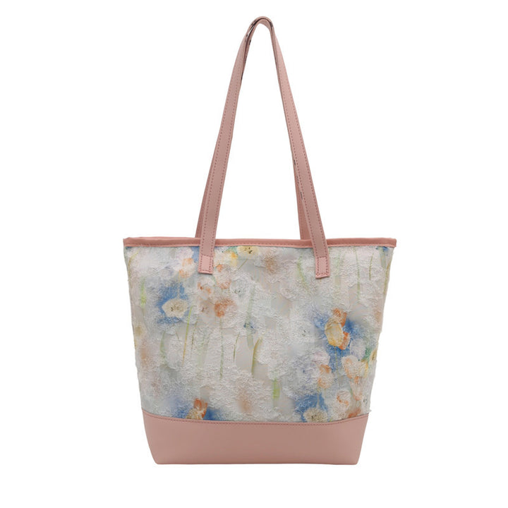 Artistic Floral Embroidered Tote Bag Kalsten
