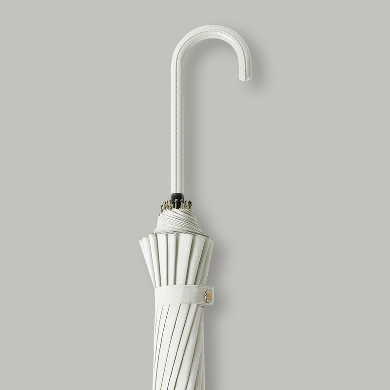 Ladies elegant umbrella with handle made of natural materials Kalsten