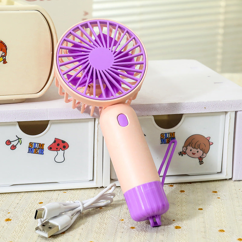 Women's Portable Hand Fan with USB Charging Station Kalsten