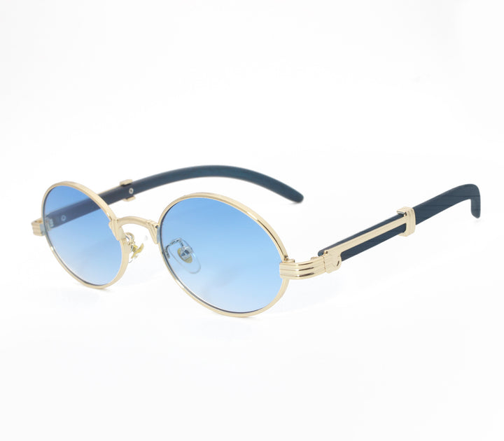 Elegant round sunglasses with high-quality metal frame Kalsten