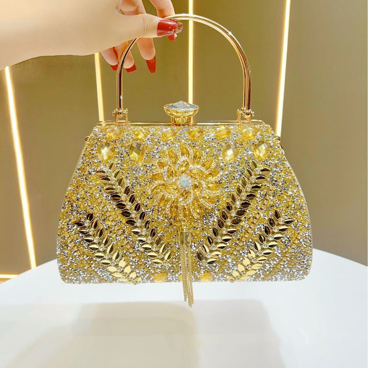 Embellished Floral Evening Handbag