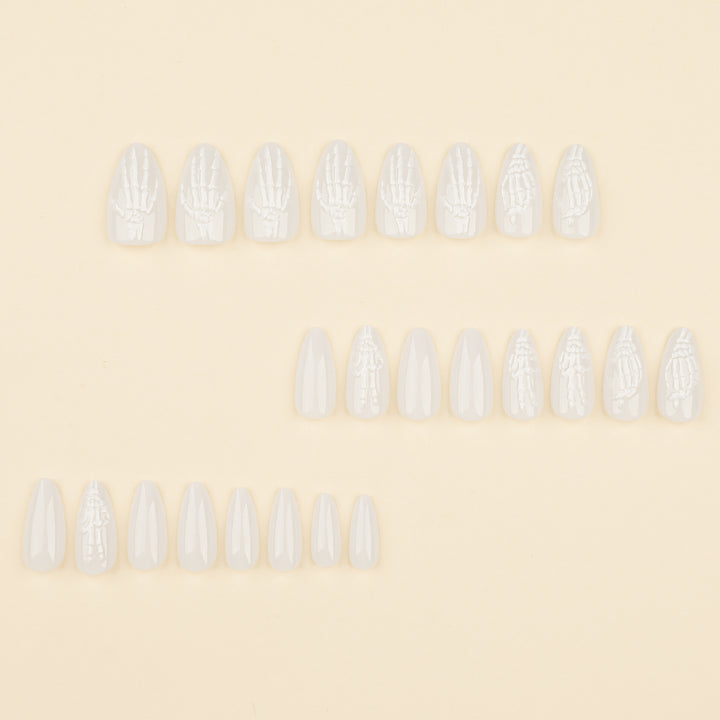 Artistic Nail Art in Skeleton Design Kalsten