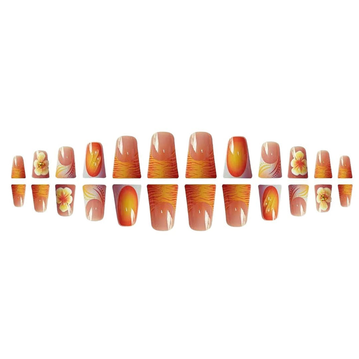 Artistic Floral Press-On Nail Design Kalsten