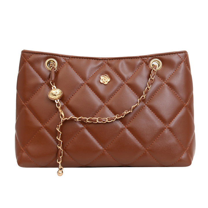 Quilted Chain-Handled Handbag