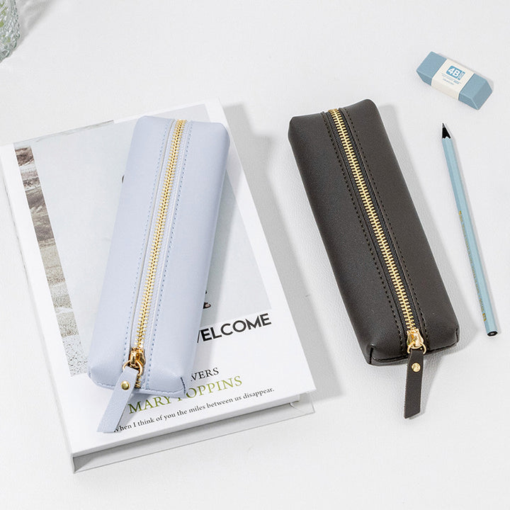 Premium Leather Zippered Pencil Case Kalsten