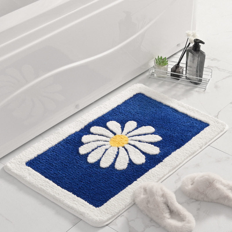 Floral Pattern Bath Rug