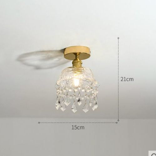 Vintage Glass Flush Mount Light