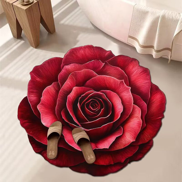Artistic Floral Bath Mat