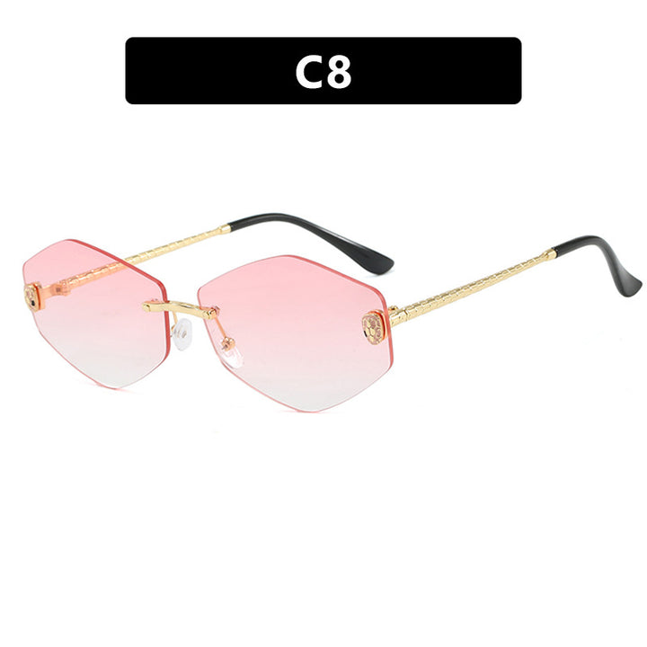 Women's geometric sunglasses in modern design with elegant metal frame Kalsten