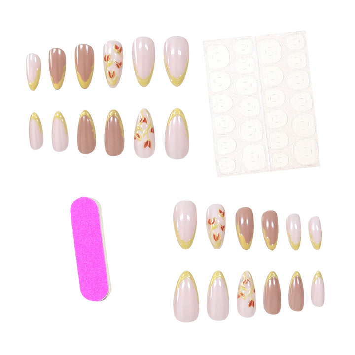 Elegant Floral Acrylic Nail Art Extensions Kalsten