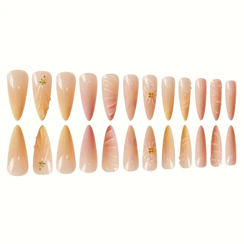 Premium Floral Acrylic Nail Enhancements Kalsten